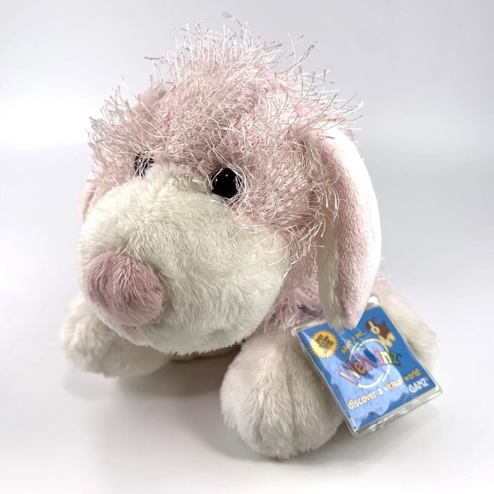 Webkinz Ganz Plush HM228 Pink & White Dog NEW w/ Sealed Code All Tags